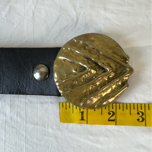 Stephen Burr handmade solid brass MCM 70’s modern artist vintage belt buckle - Picture 8 of 16